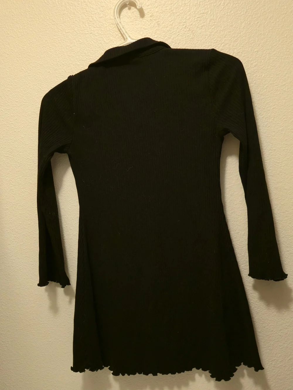 Old Navy Black Long-Sleeve Polo Tunic Dress